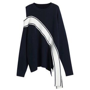 Asymmetrical Off-Shoulder Knit Sweater – Chic and Trendy XS ~ M